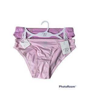 Women Small RENE ROFE pack of 2 bikini panty, hues of pink